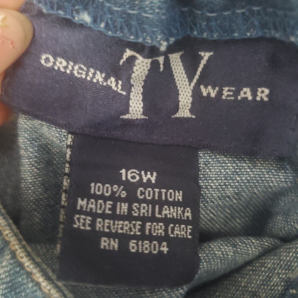 TY Wear Women's Denim Maxi Skirt Size 16W Blue Medium Wash A-Line Side Button - Picture 6 of 9